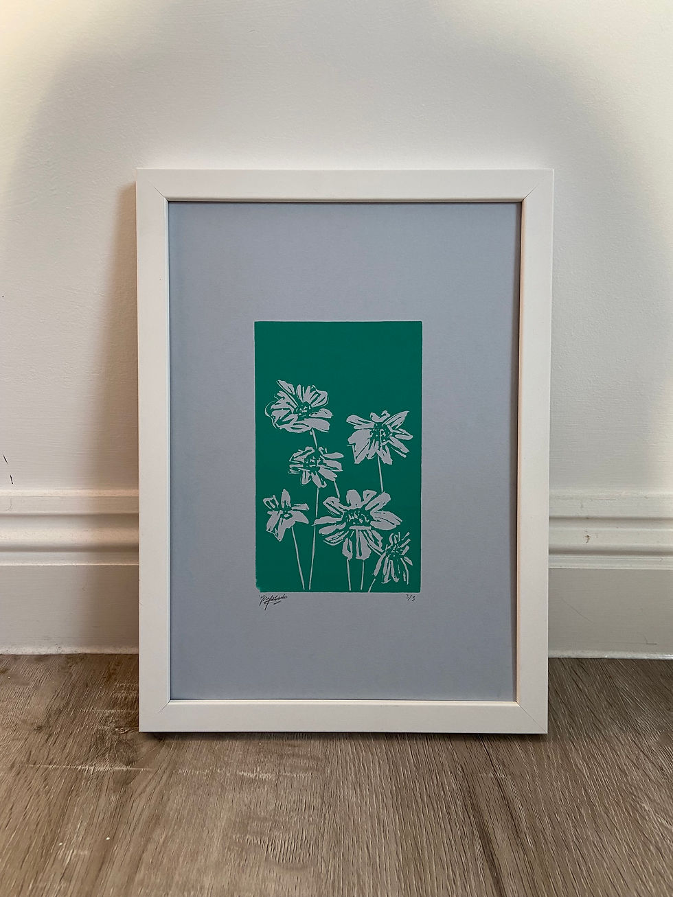Thumbnail: Green Flowers on Gray