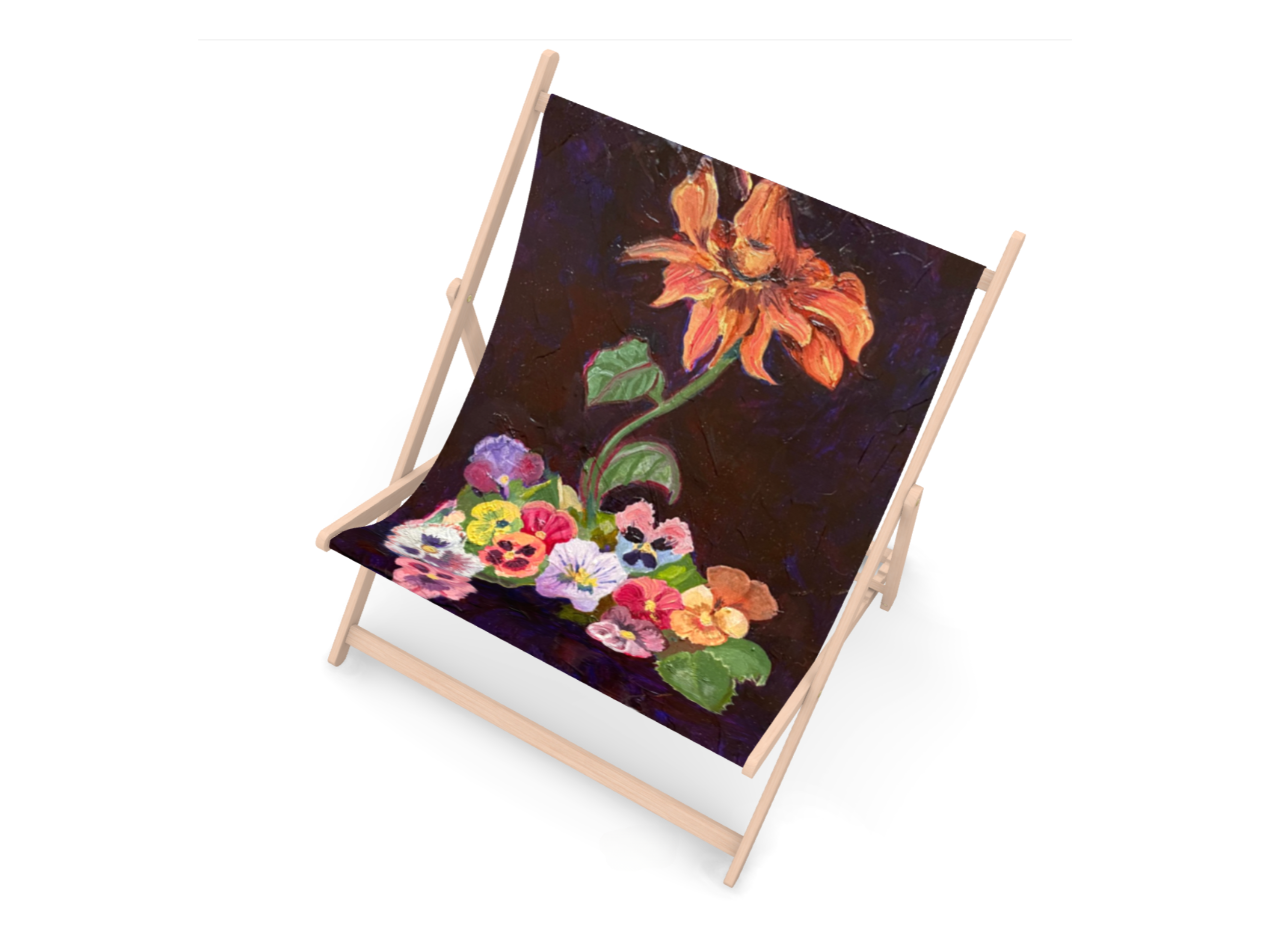 Double Deckchair: Rudbeckia & Pansies