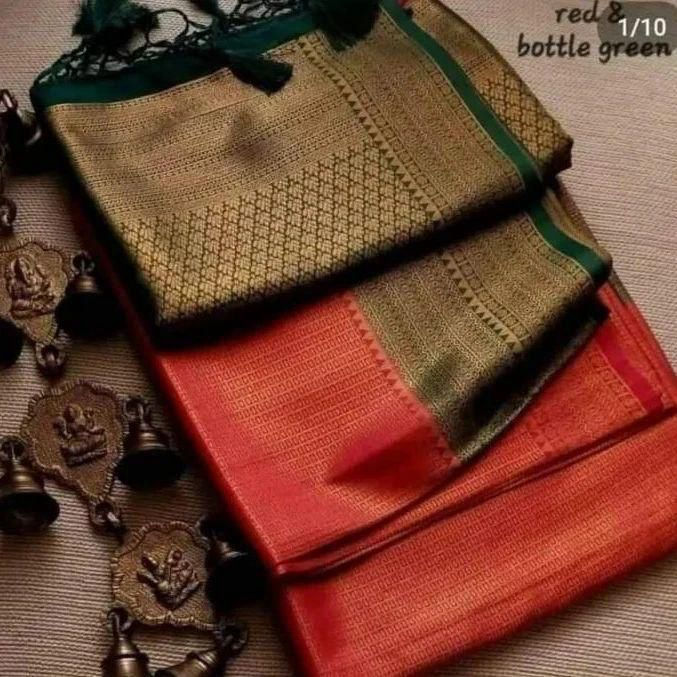 Thumbnail: Kubera pattu softy silk saree 
Contrast border and contrast pallu (KPC)