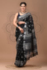 Thumbnail: Hand block linen saree (HBL001)