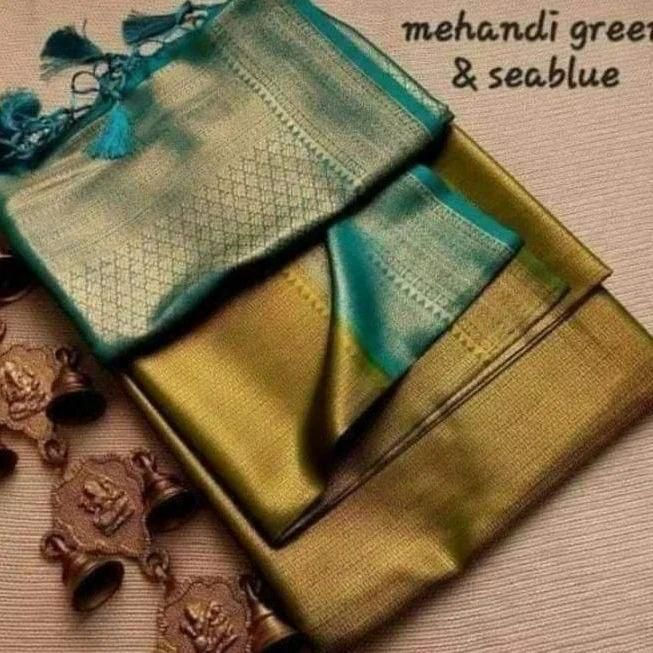 Thumbnail: Kubera pattu softy silk saree 
Contrast border and contrast pallu (KPC)