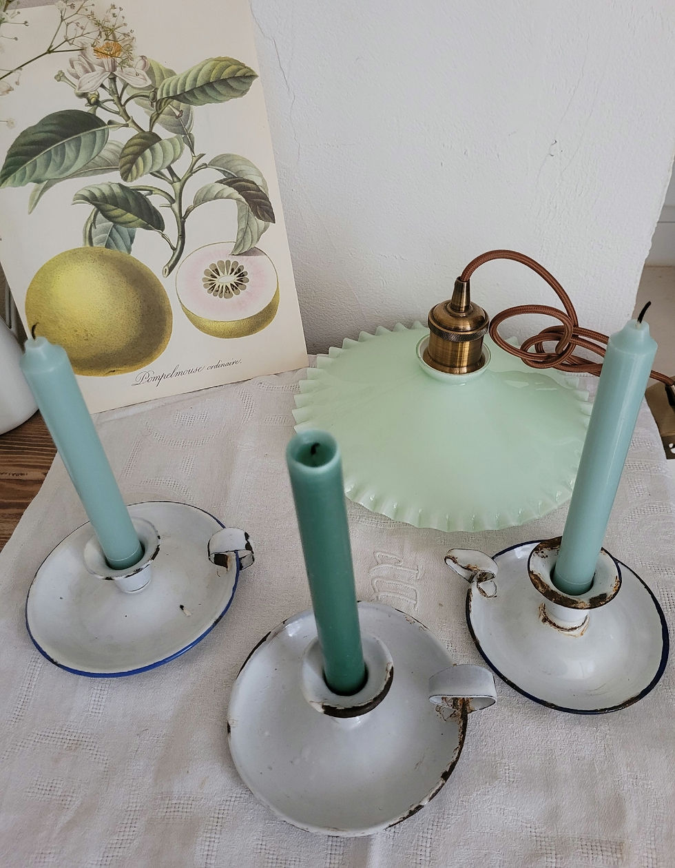 bougeoirs rat de cave emaillé