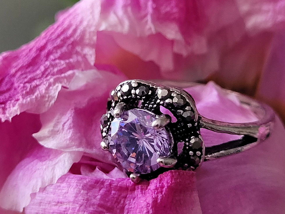 bague vintage pierre violette