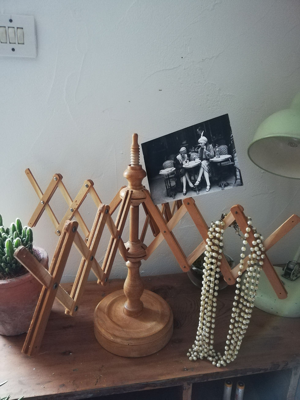 porte bijoux porte photo devidoir à laine