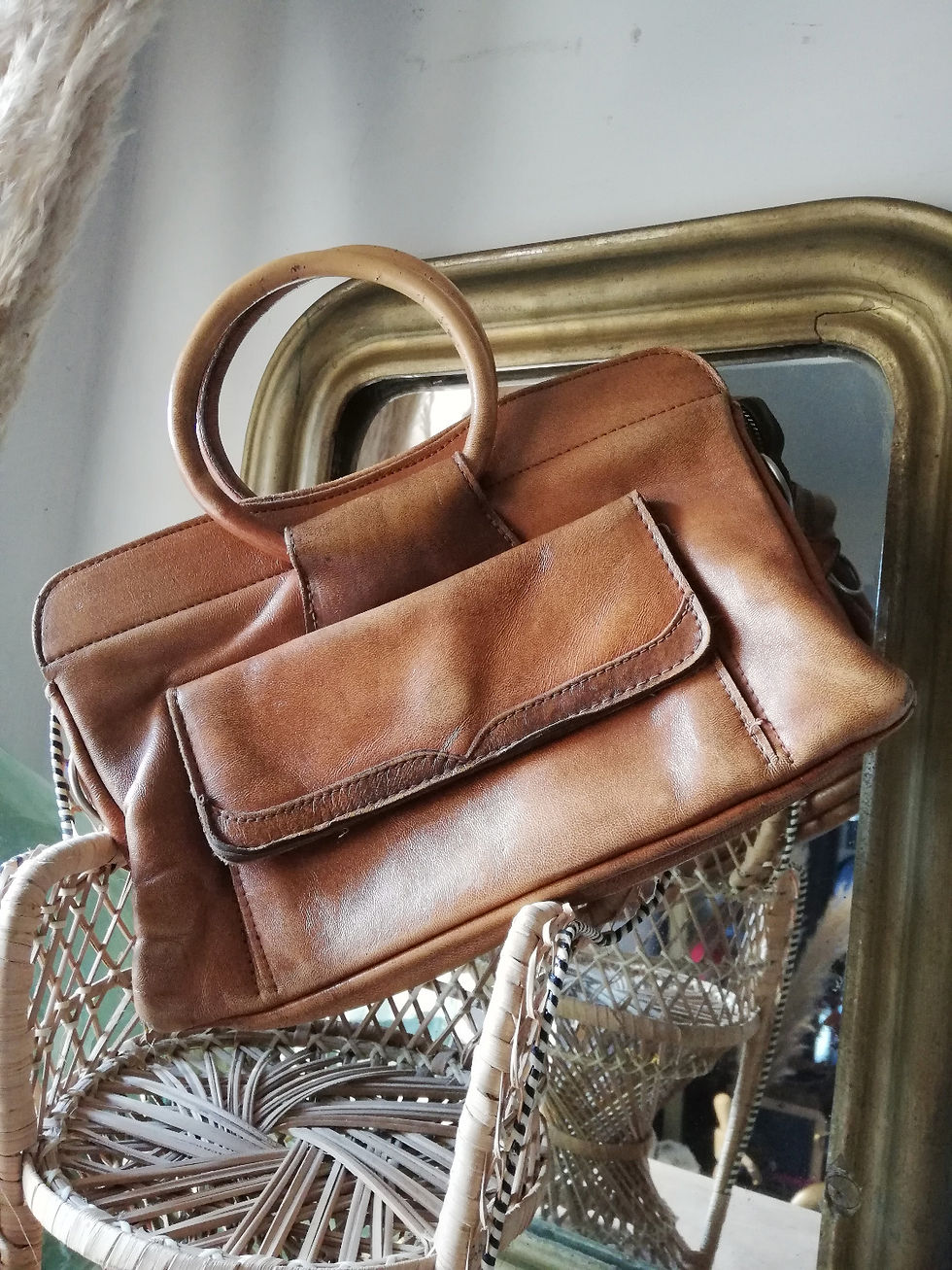 sac en cuir cognac