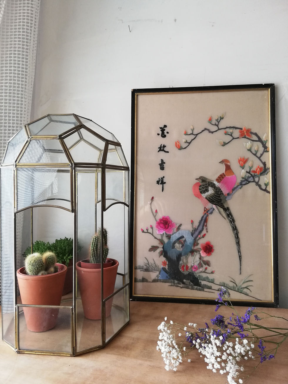 serre en verre et laiton 1950