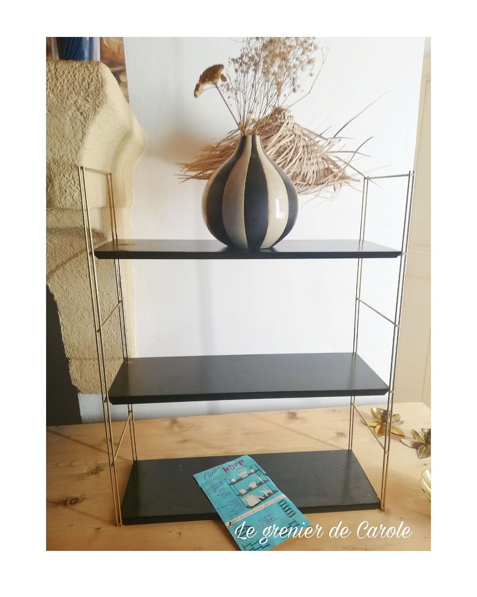 etagere string vintage montants dorés