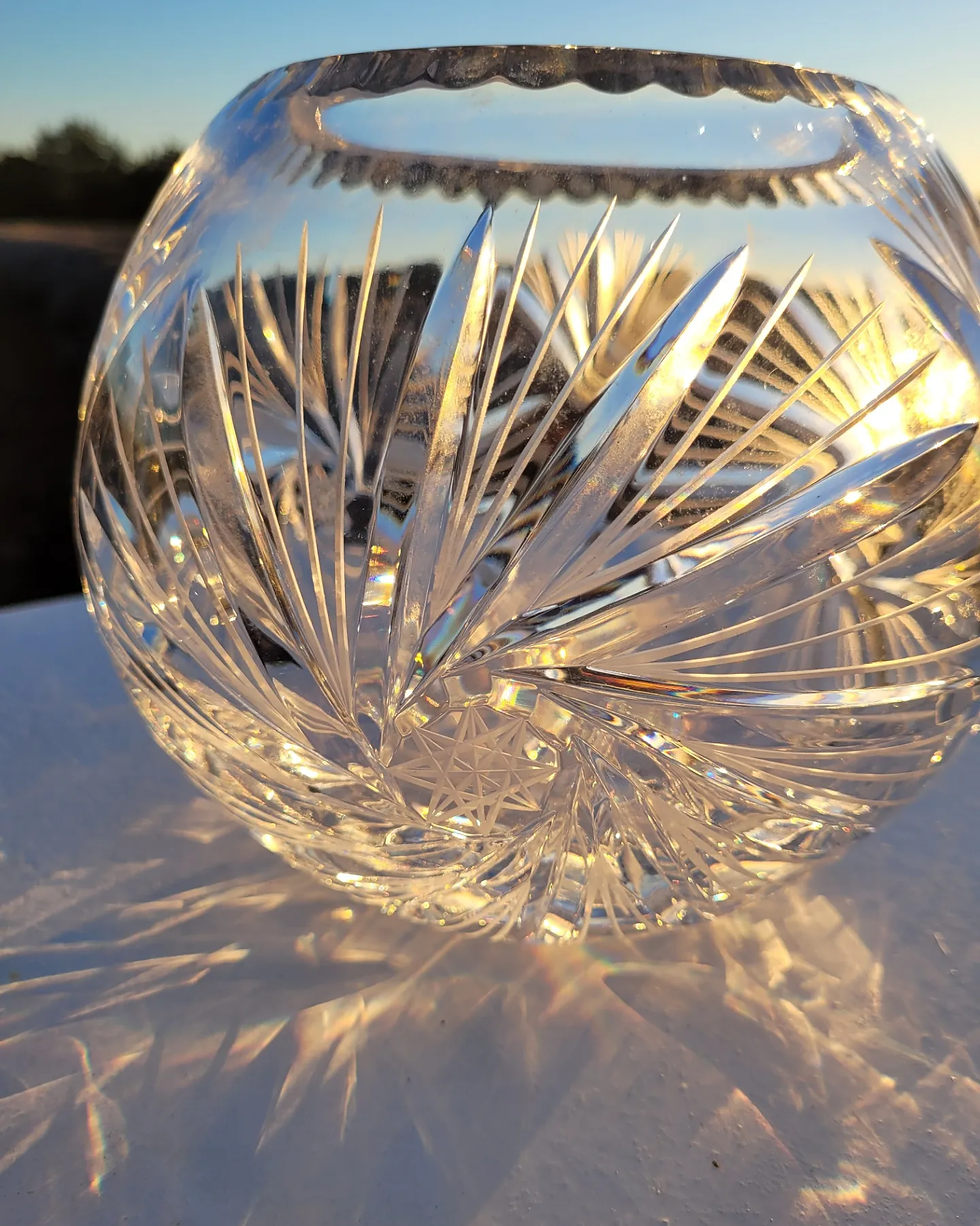 vase boule cristal ST LOUIS