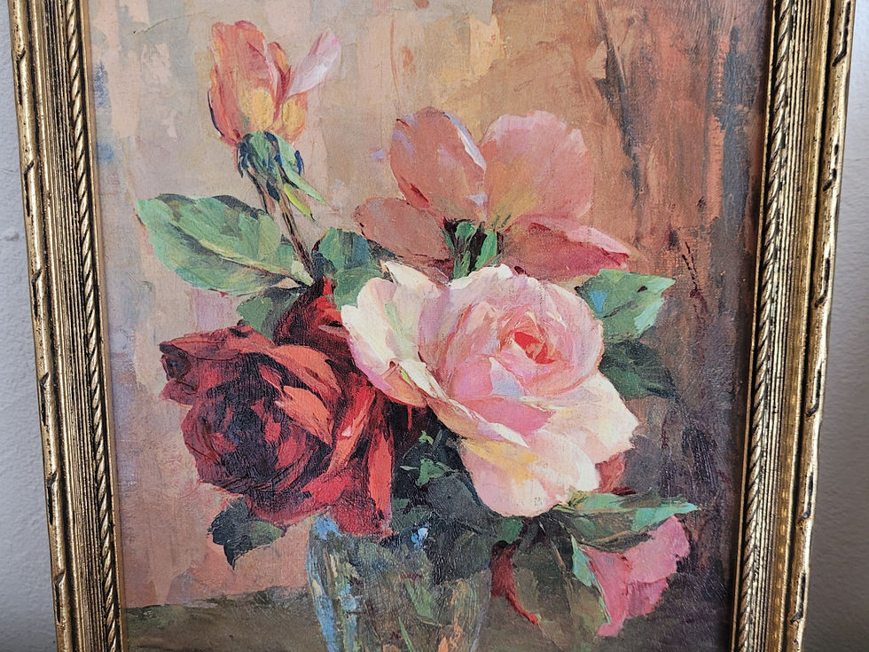 peinture bouquets fleurs vintage