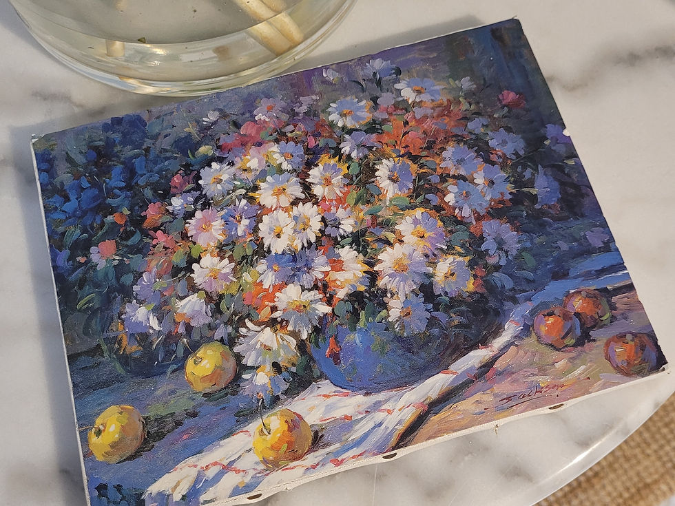 peinture à l'huile signée Jackson