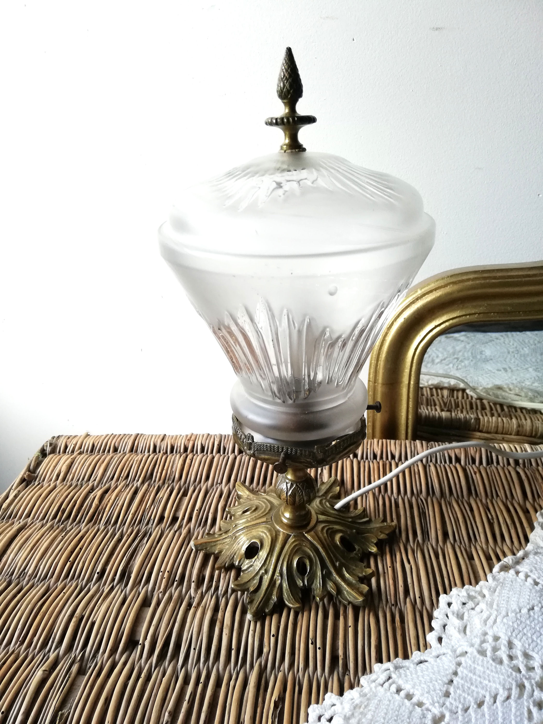 Très belle lampe en bronze