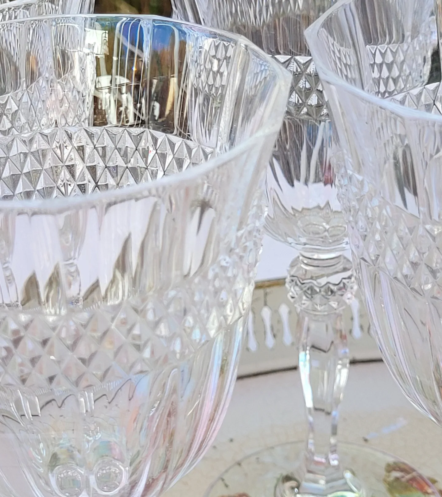 6 verres vintage en cristal