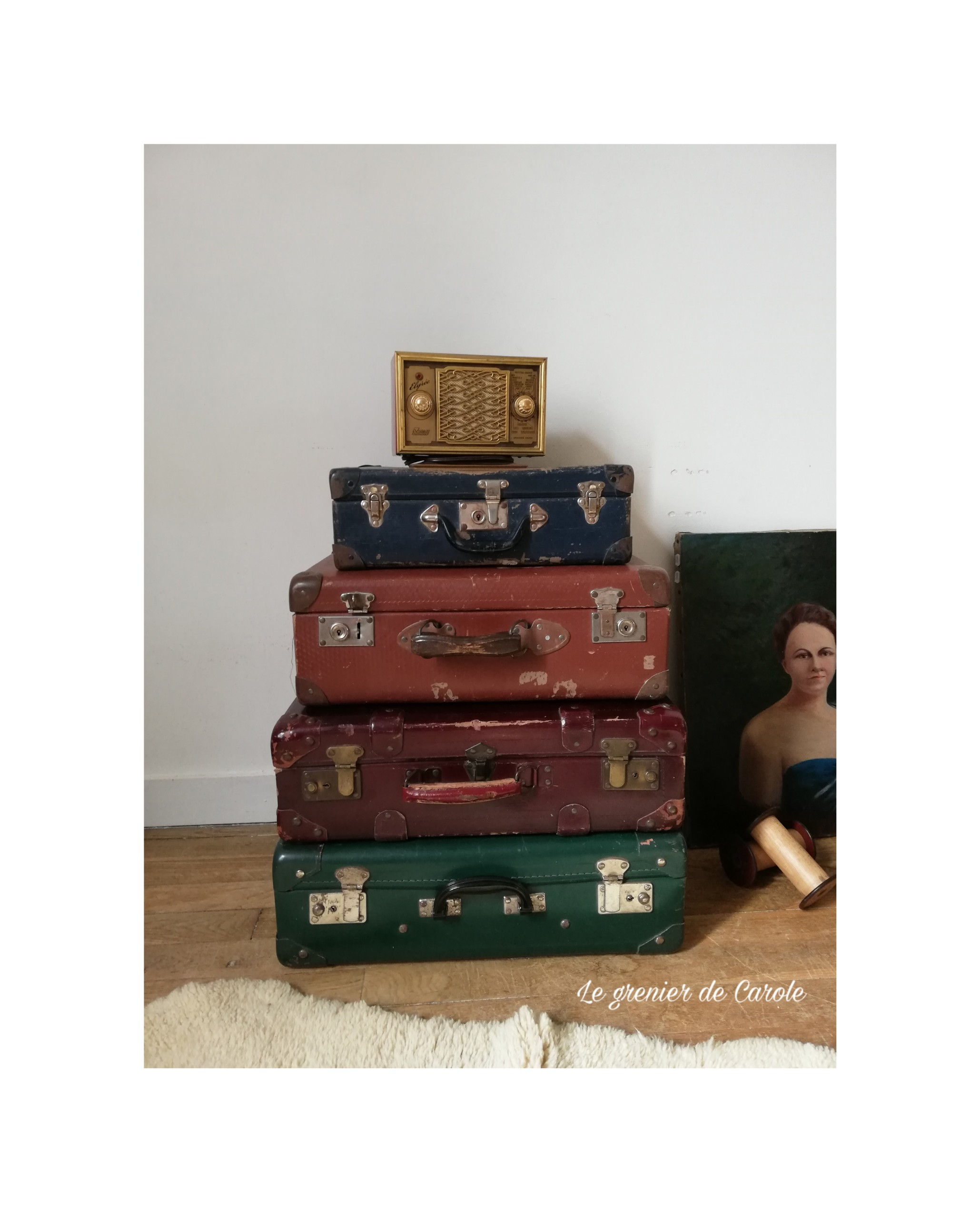 Lot de 4 valises vintage