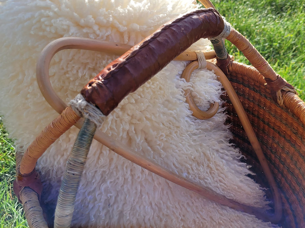 Grand panier rond vintage