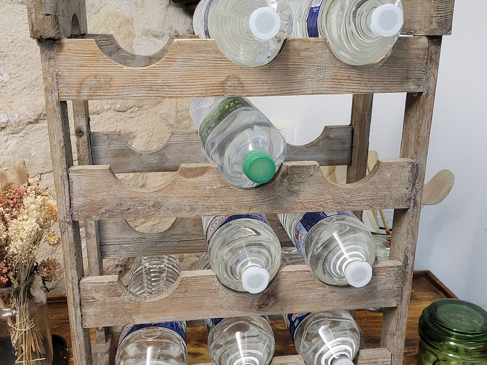 rangement bois vintage pour bouteilles