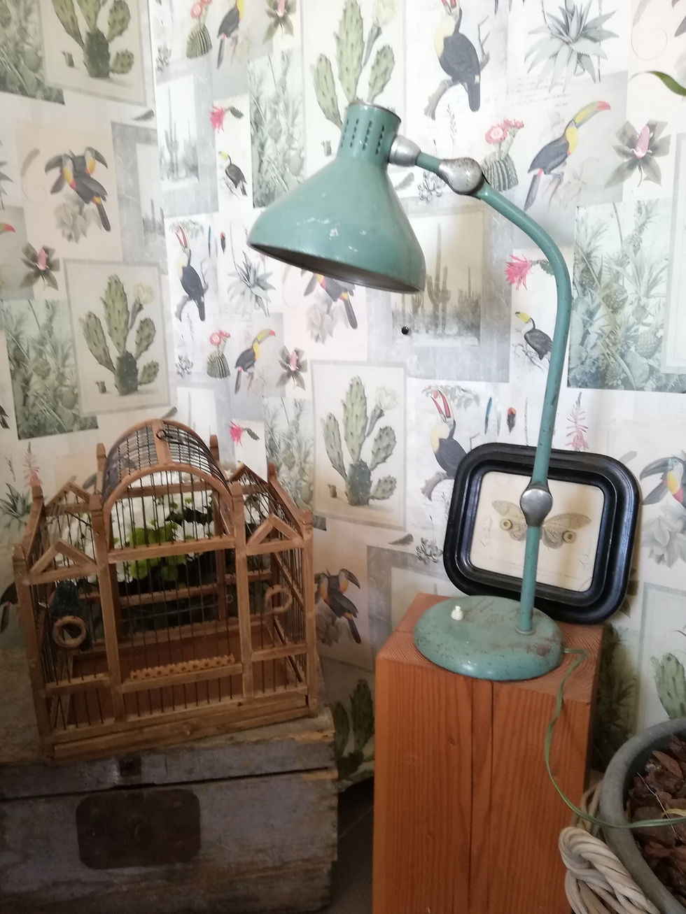 lampe industrielle couleur mint