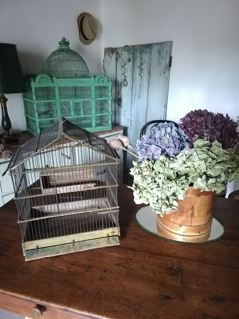 cage oiseaux ancienne bois