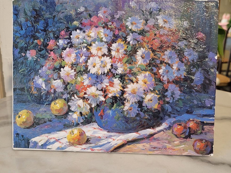 peinture à l'huile signée Jackson