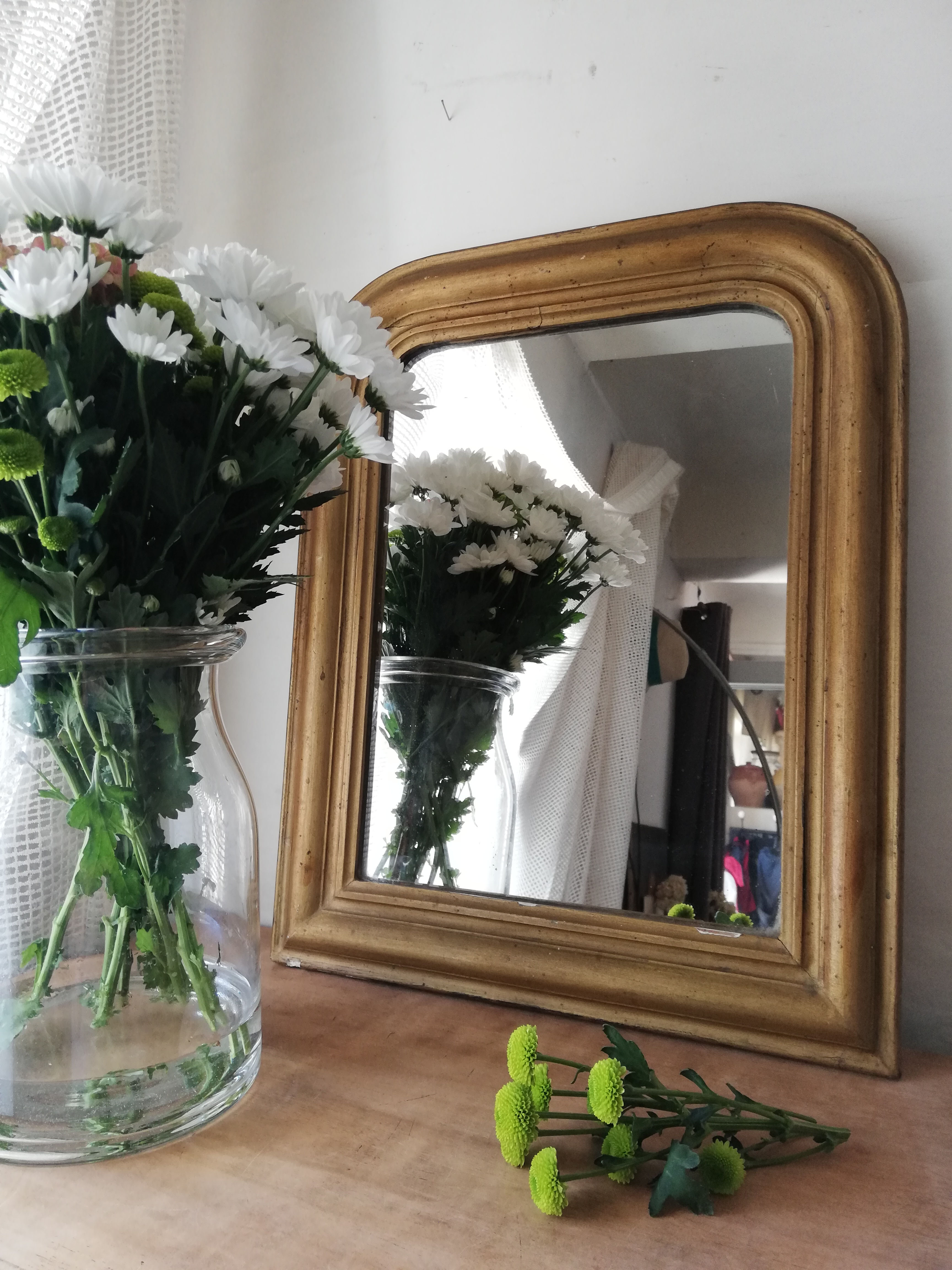 Miroir ancien style Louis Philippe *dont 5€ compris pour l'extension d'assurance