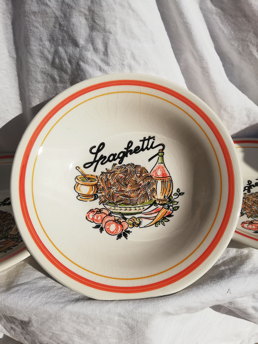 6 assiettes à spaghetti vintage