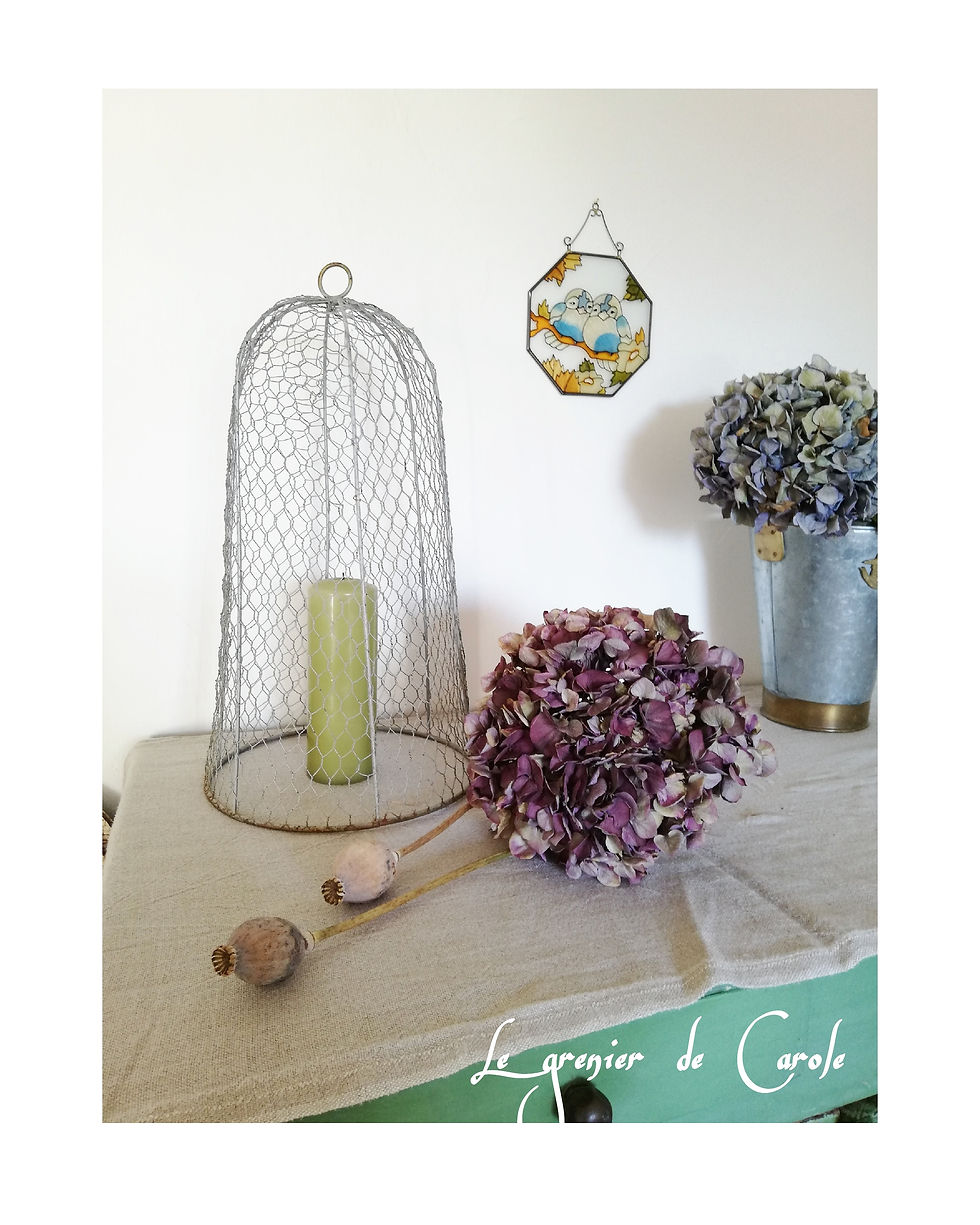 cloche en grillage à poule vintage