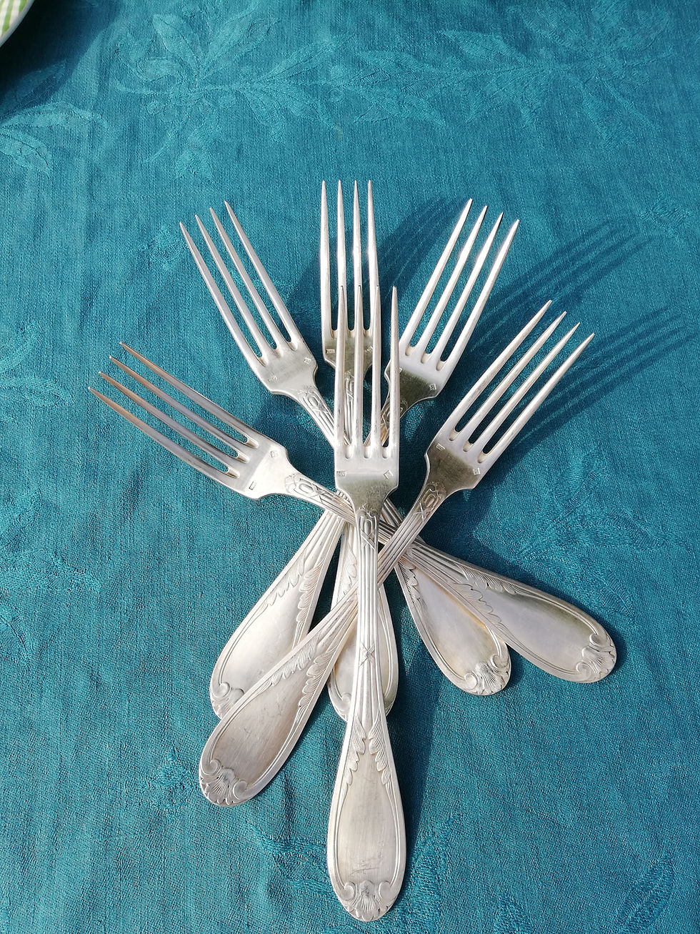 fourchettes vintage en argent