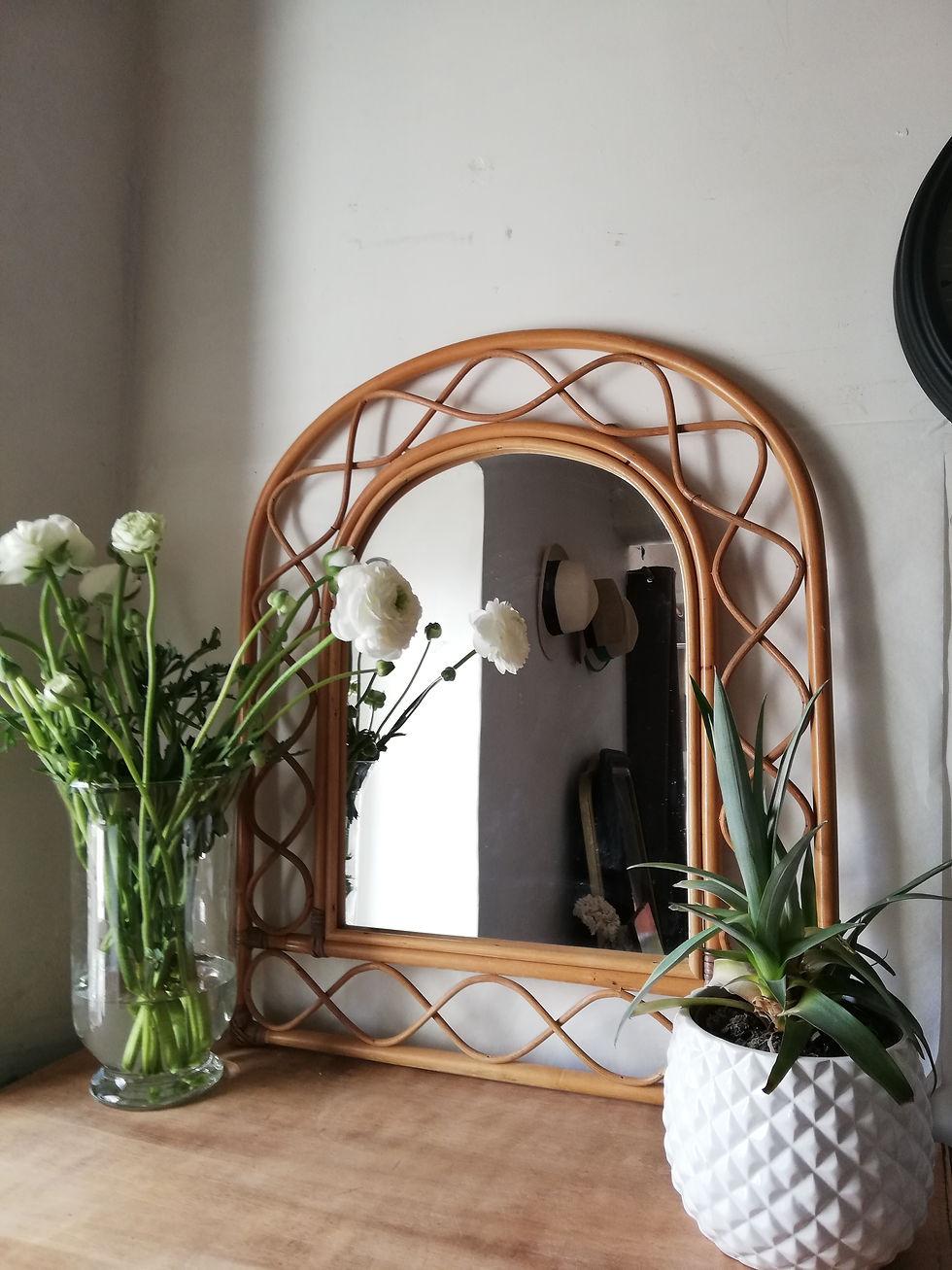 miroir rotin boho chic