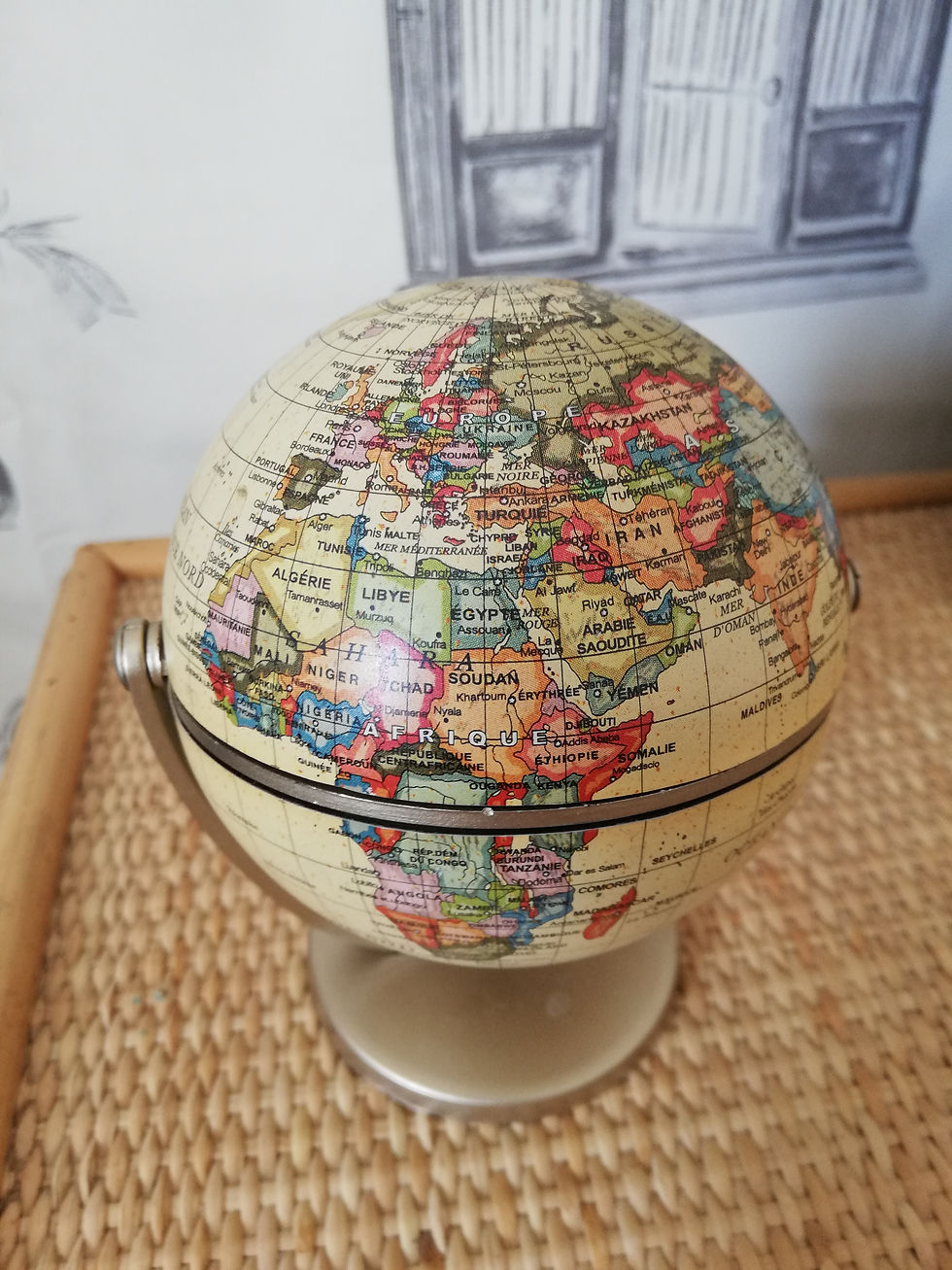 mappemonde vintage