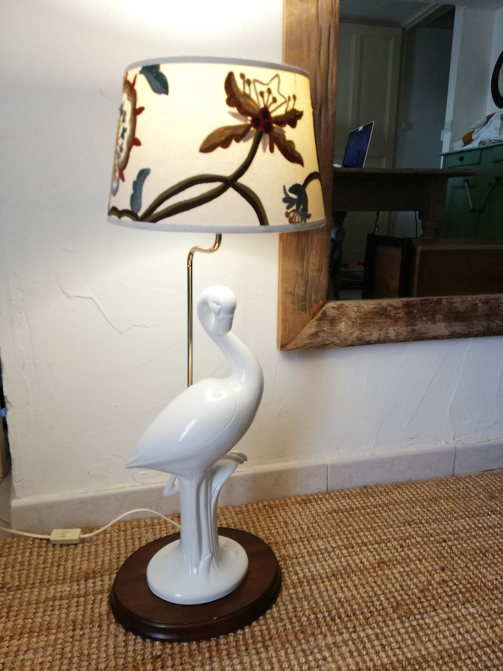 grande lampe vintage flamant rose