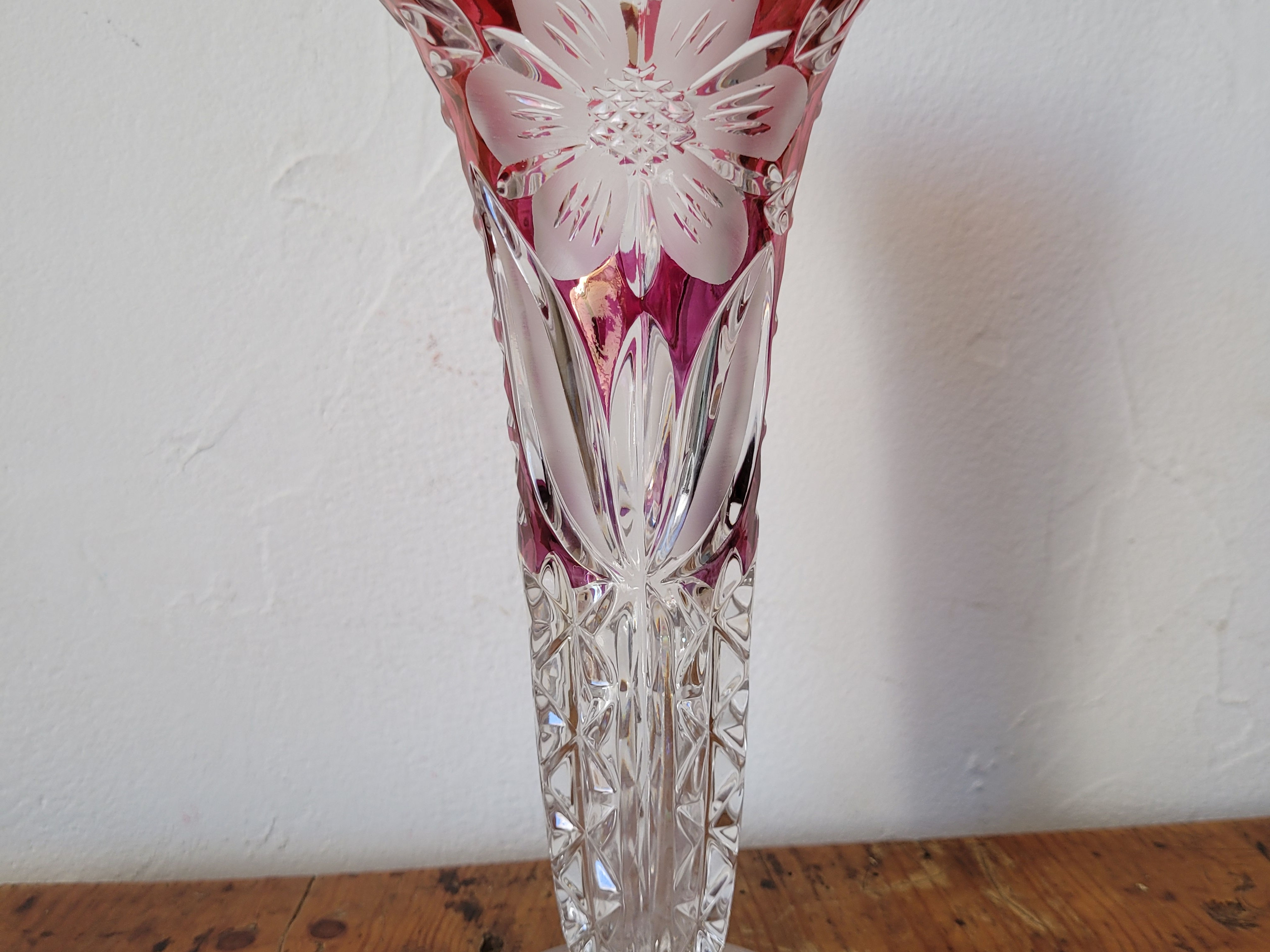 vase en cristal de bohème