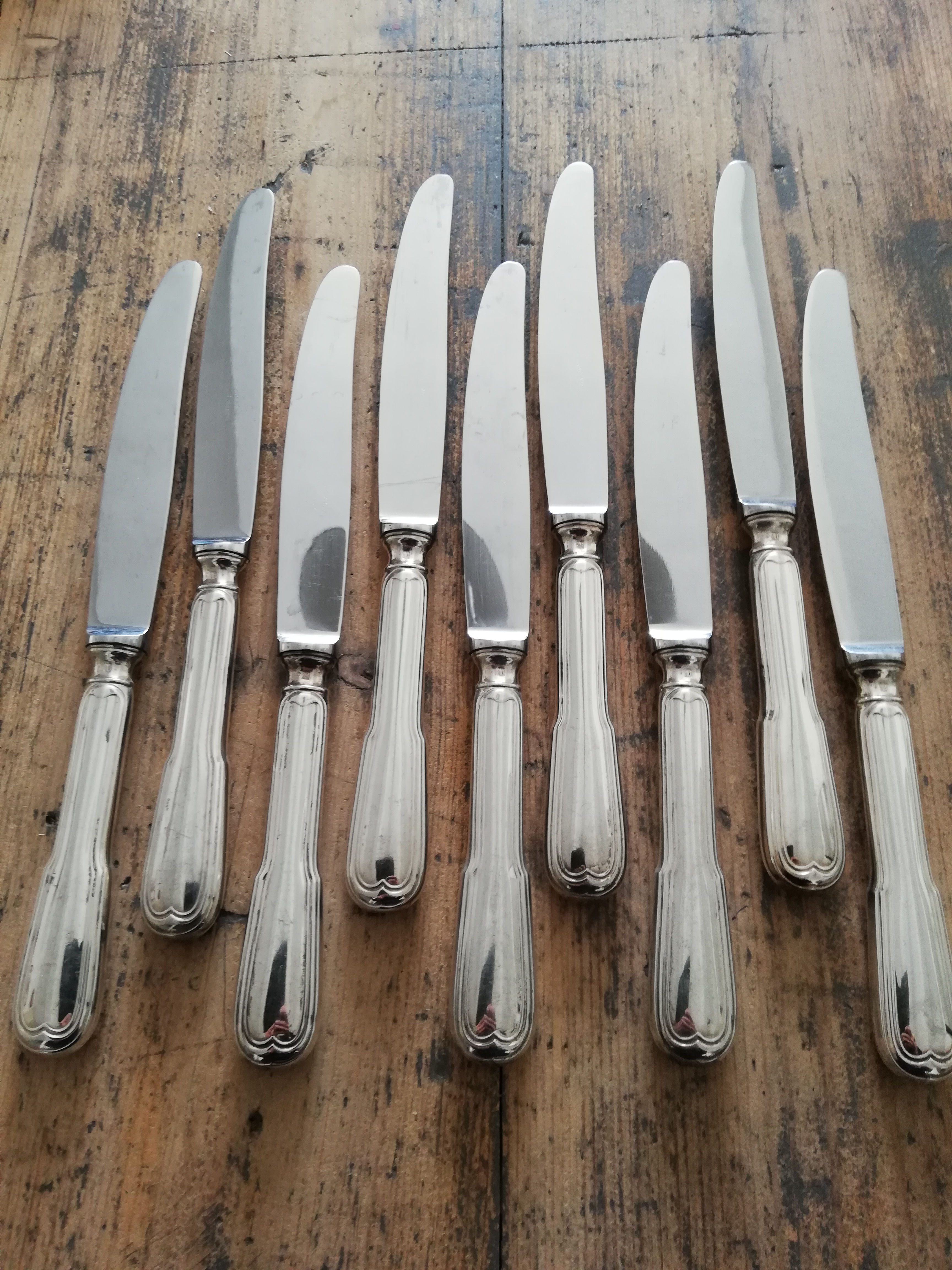 6 couteaux de table orfèvre liberty