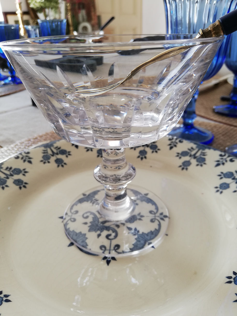 coupes anciennes cristal ciselé