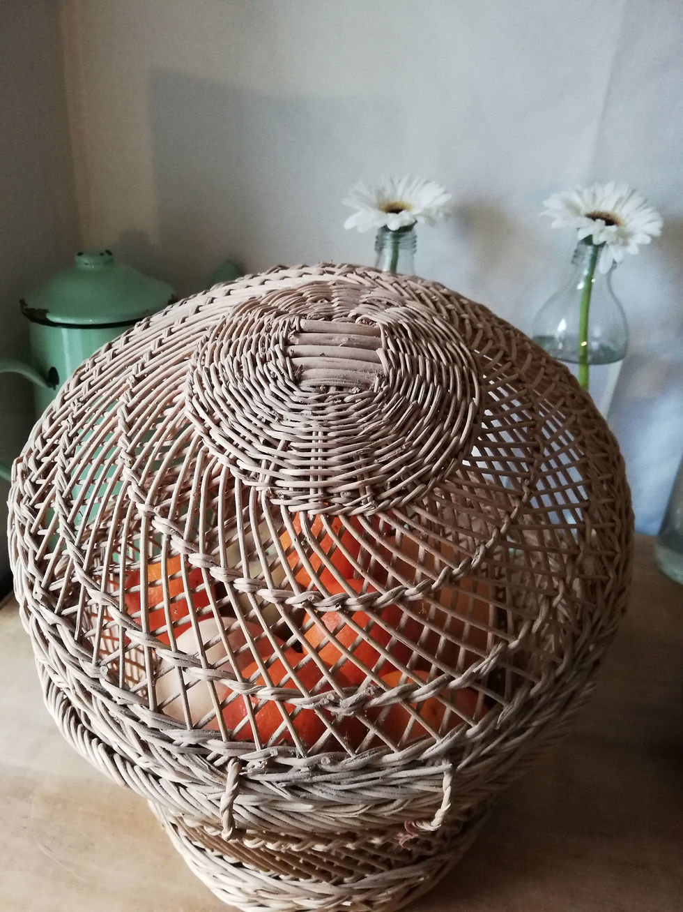 panier rond à couvercle