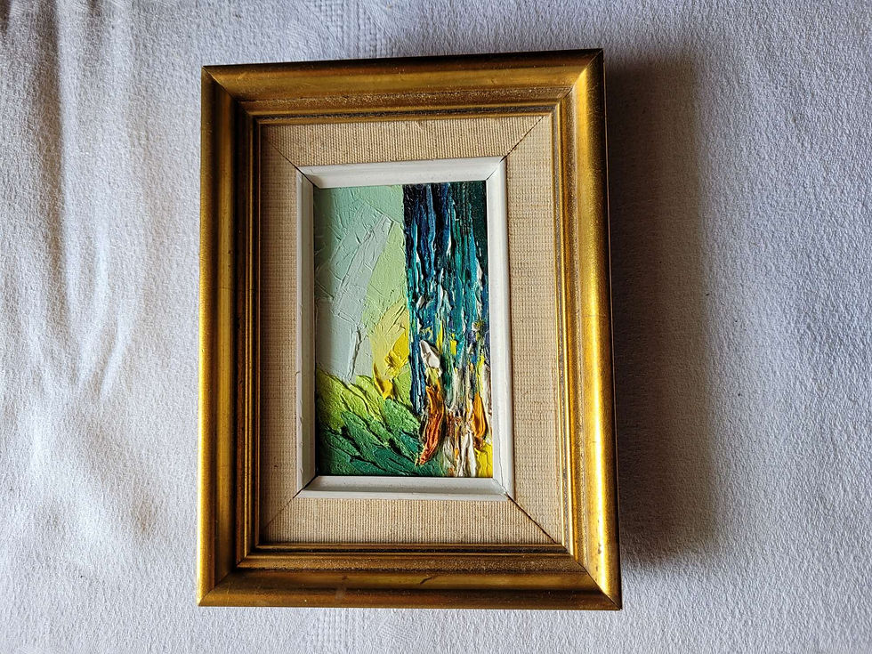 petites peintures à l'huile vintage