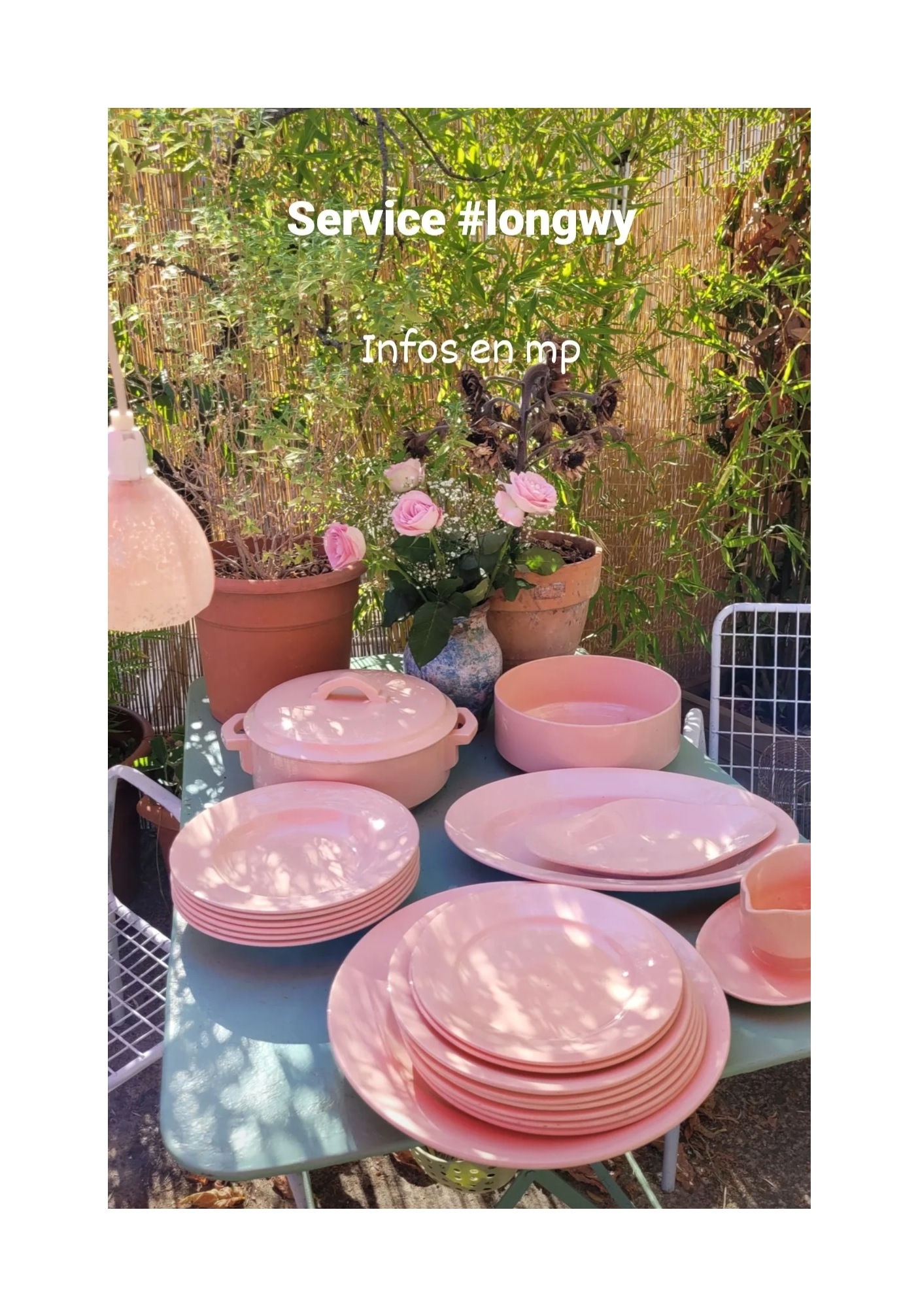 Longwy service vintage rose