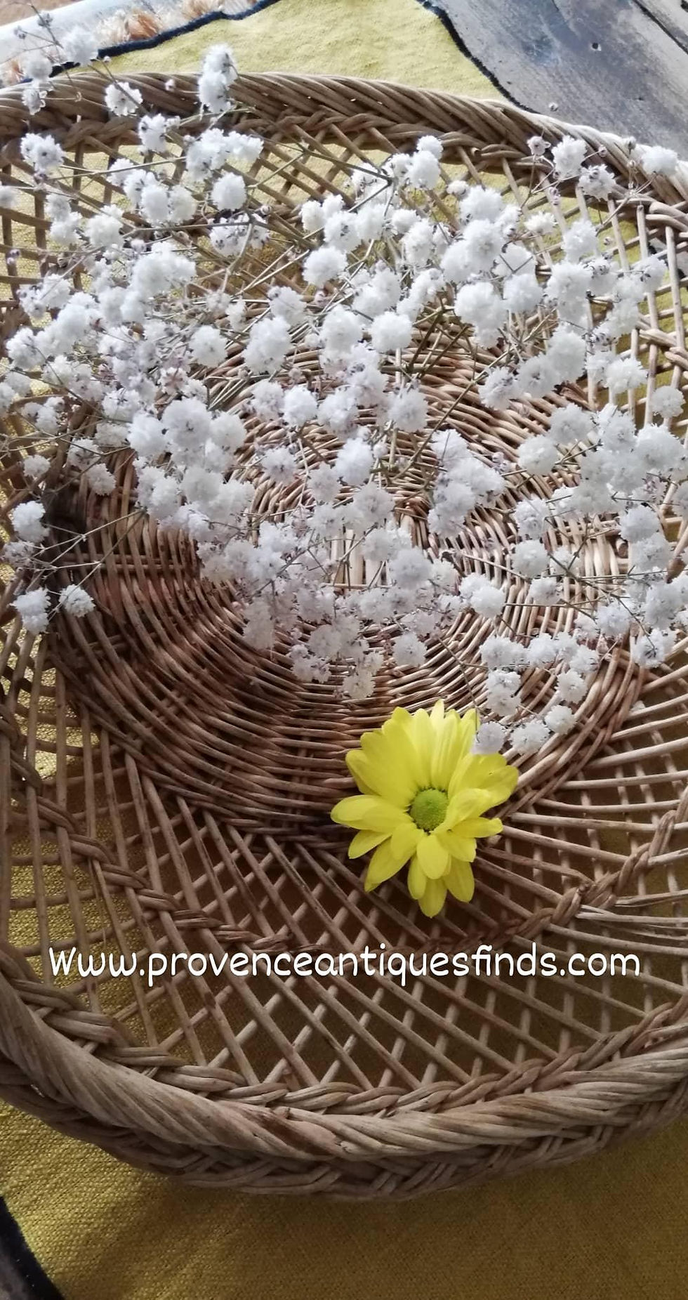 panier vintage rotin