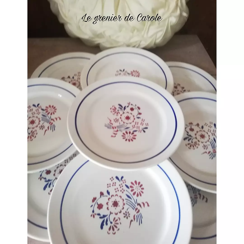 assiettes luneville monceau vintage parfait état