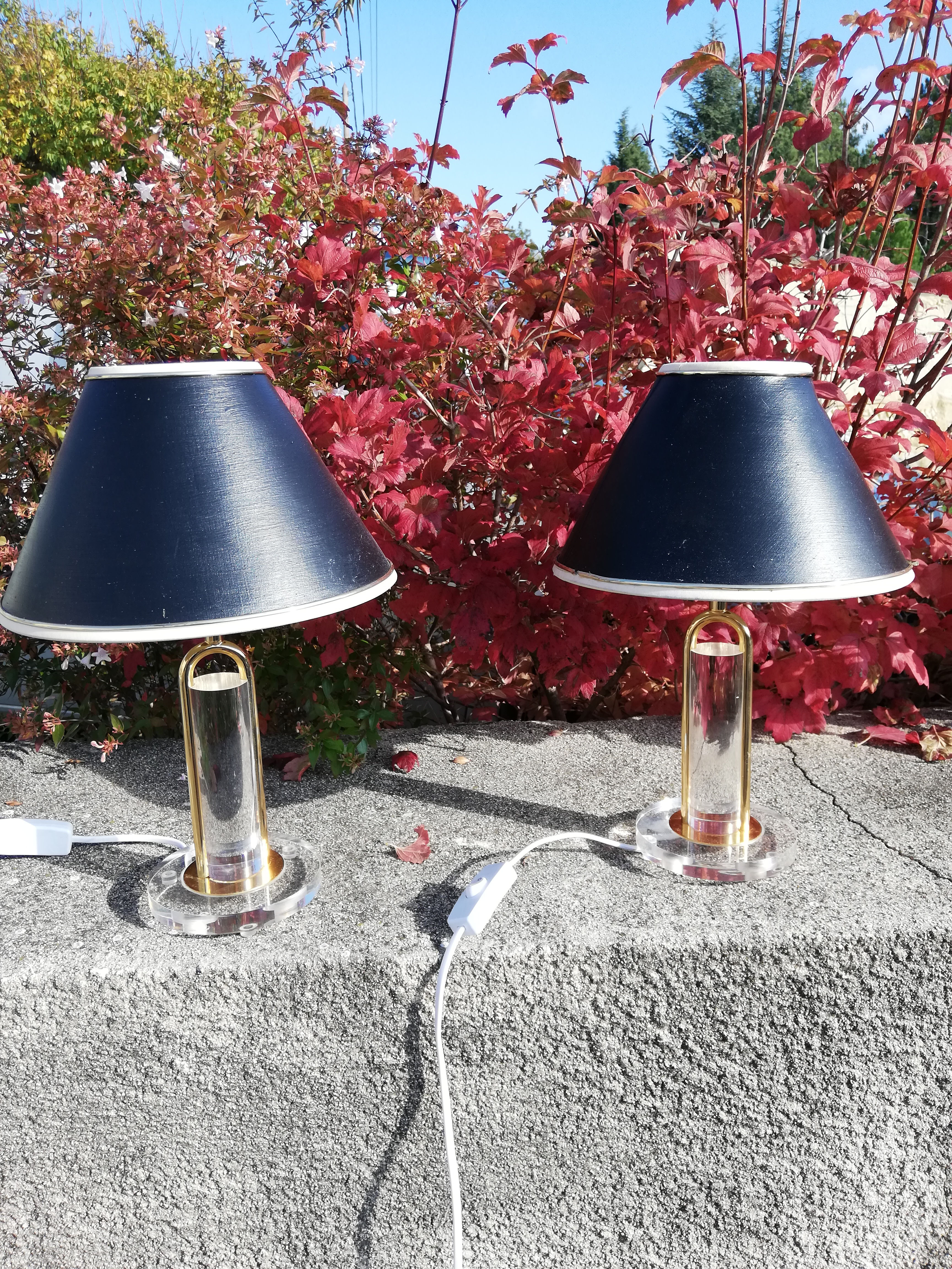 Paire de belles lampes vers 1970