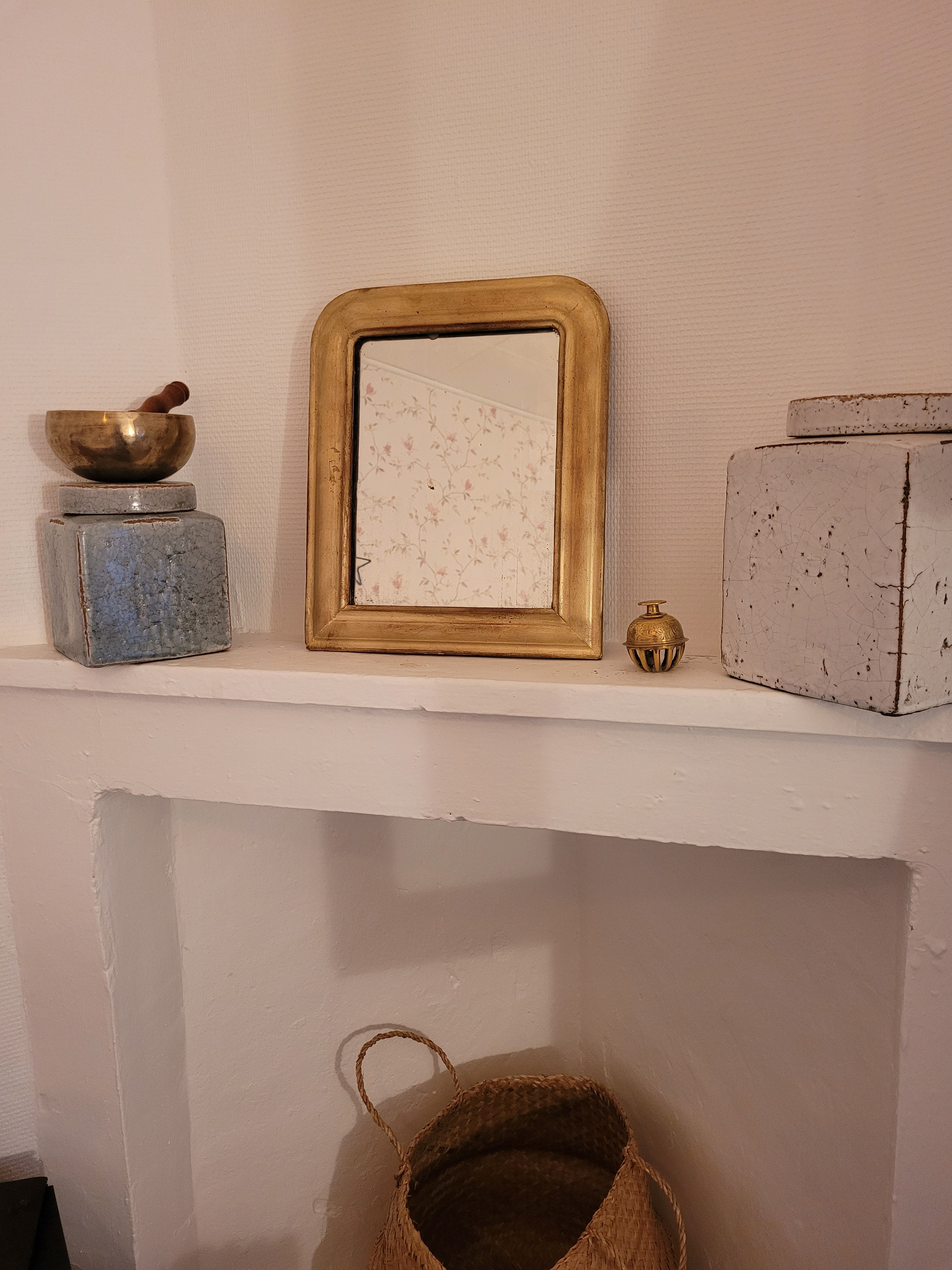 miroir louis philippe en bois doré