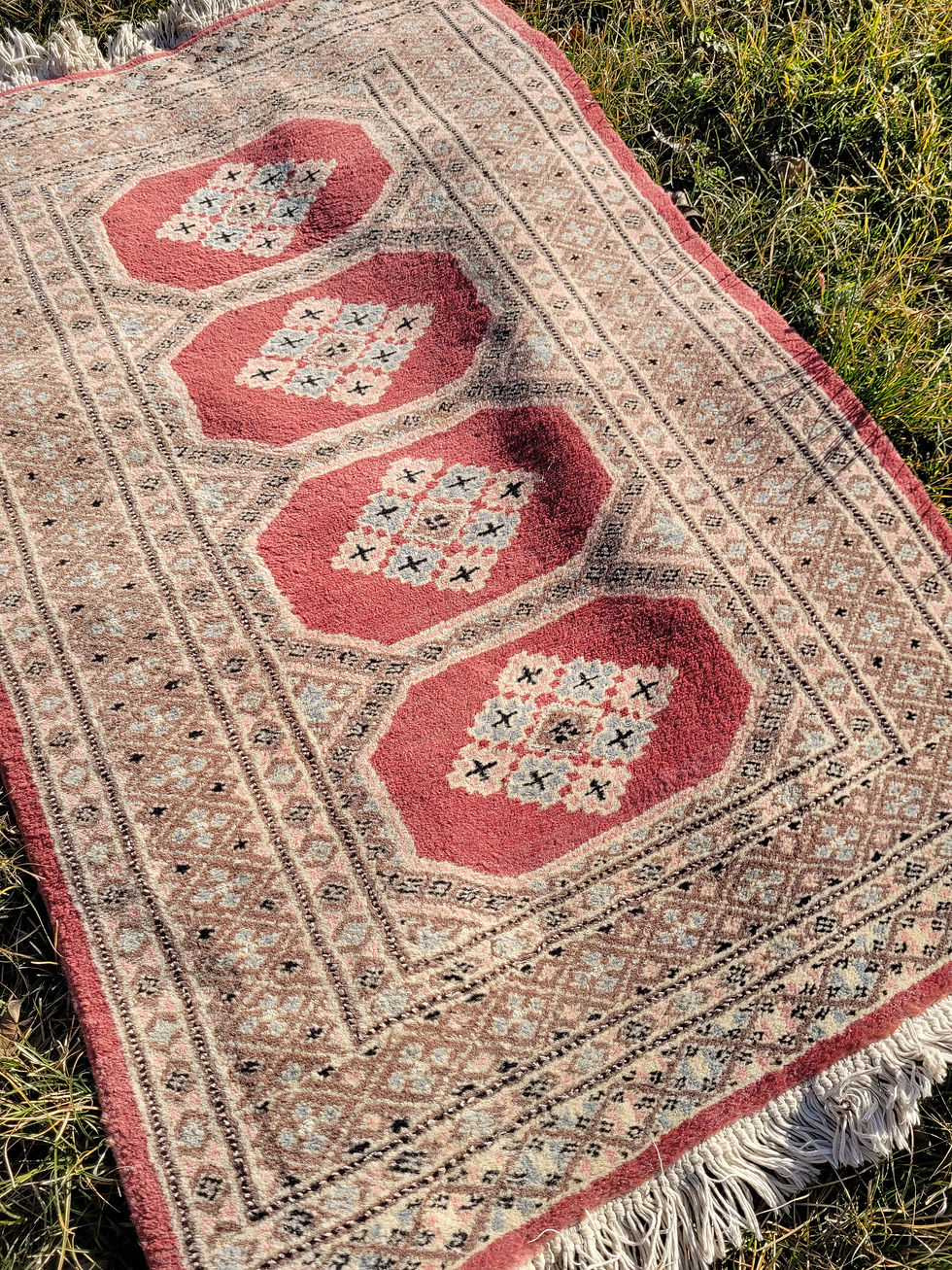 tapis vintage en velours de laine