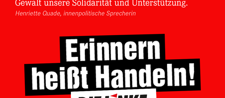 Gedenken an den Anschlag vom 9. Oktober 2019 muss Handlungsauftrag sein