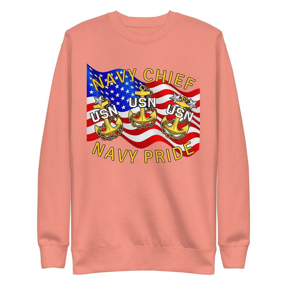 Thumbnail: Unisex Premium Navy Chief Flag Sweatshirt