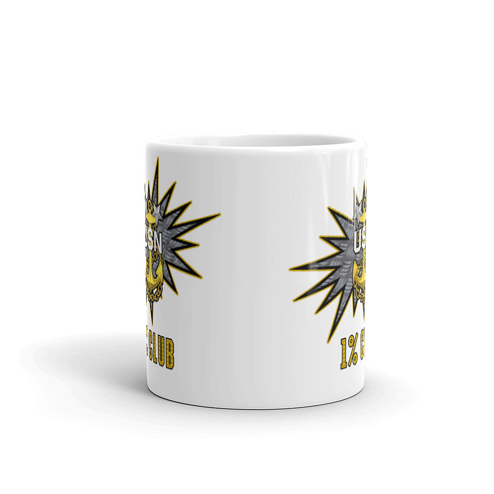 Thumbnail: 1% Club MCPO Master Chief Petty Officer White glossy mug