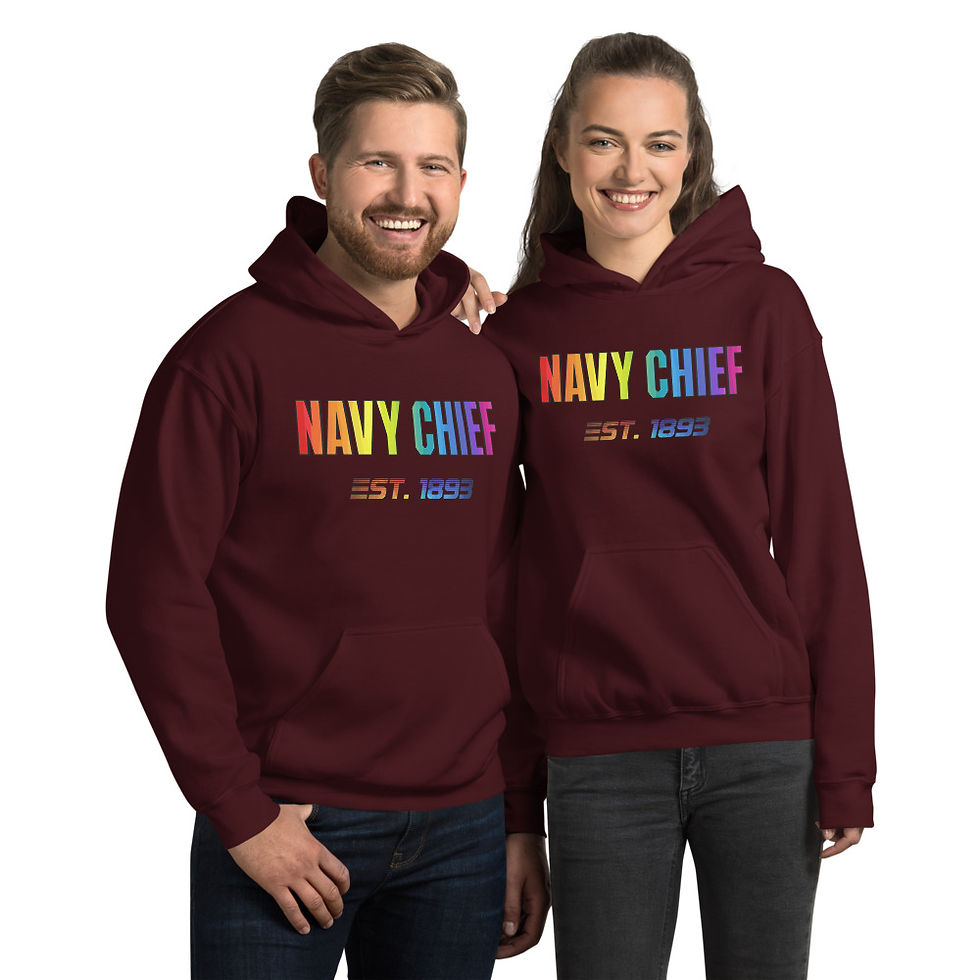 Thumbnail: Rainbow Navy Chief Unisex Hoodie
