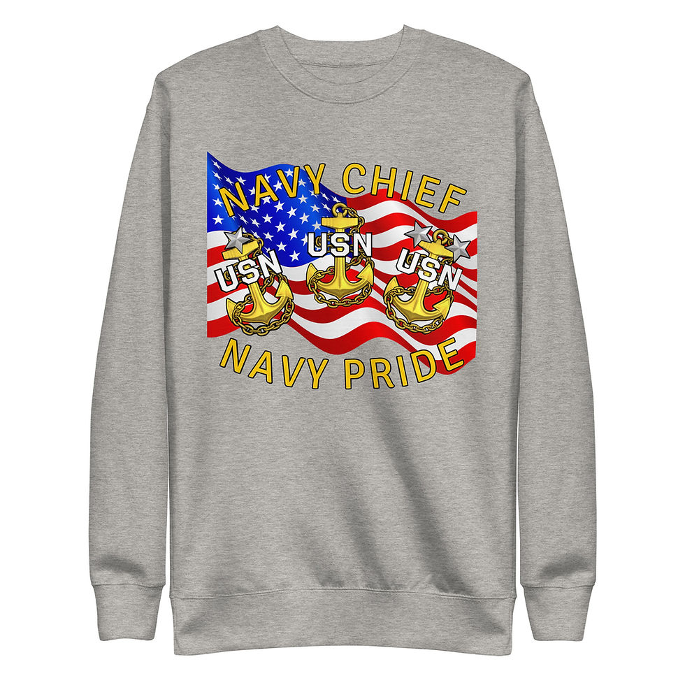 Thumbnail: Unisex Premium Navy Chief Flag Sweatshirt