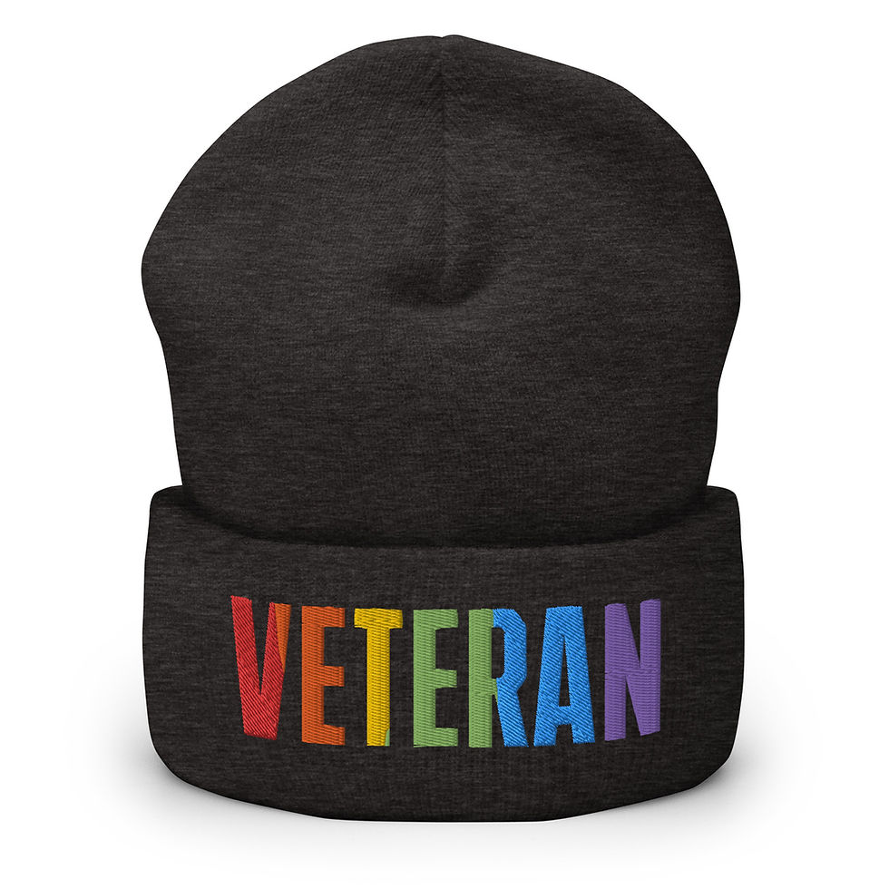 Thumbnail: Rainbow Veteran Cuffed Beanie