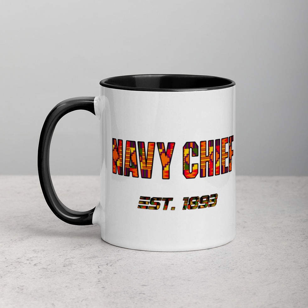 Thumbnail: Kinte-Inspired Navy Chief Mug with Color Inside