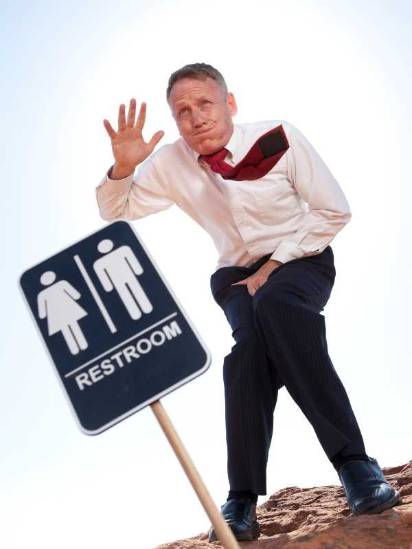 man needing to use the restroom, incontinence