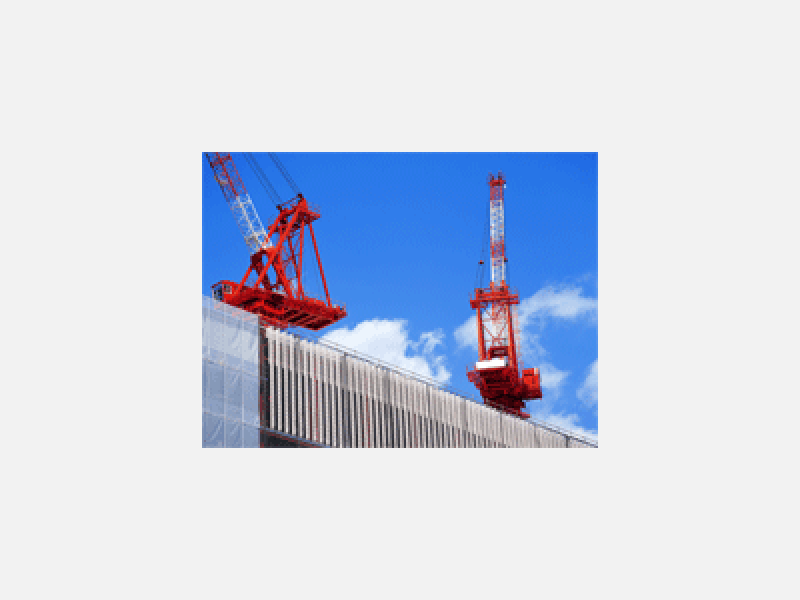 工事現場のクレーン