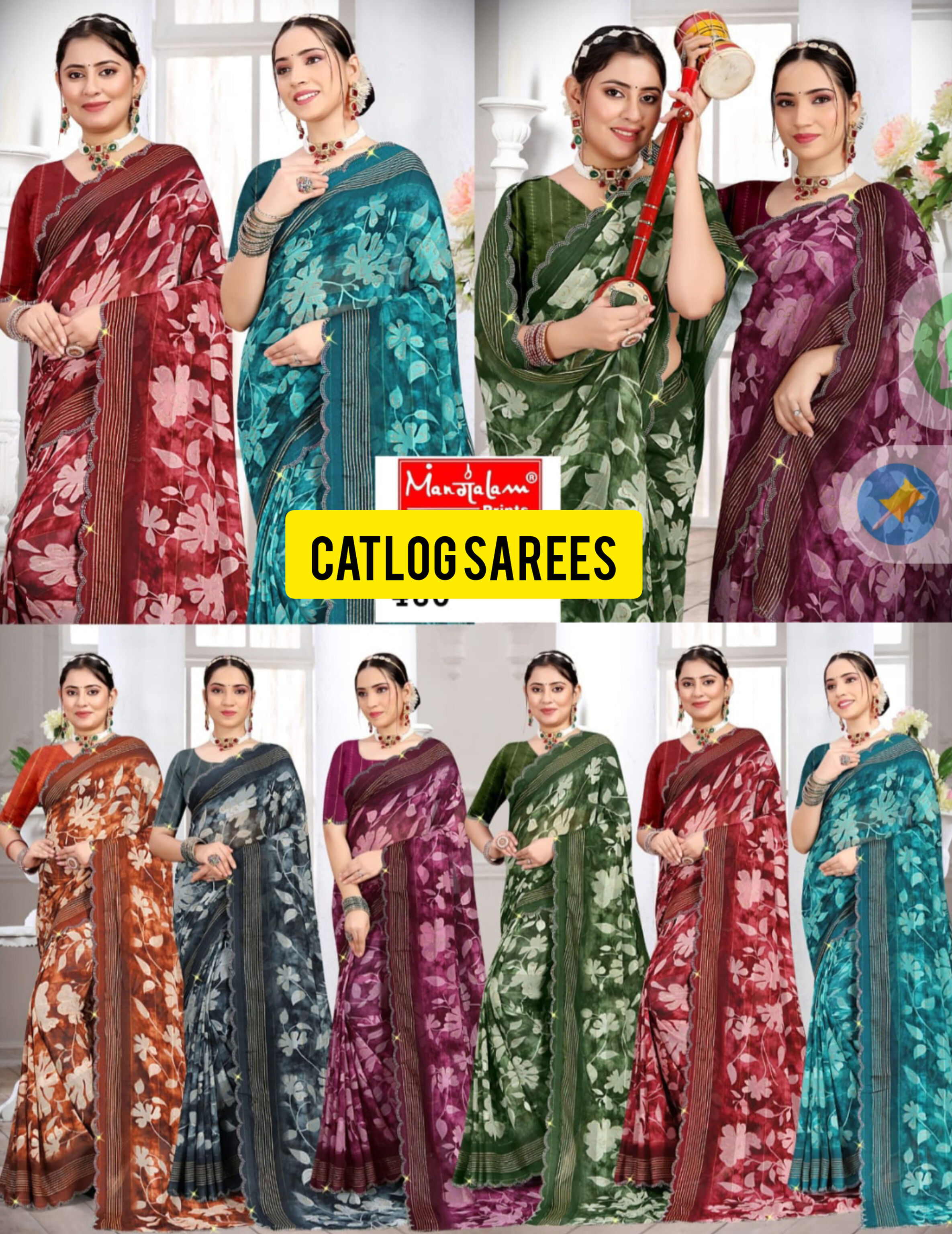 Tarika fancy printed sarees